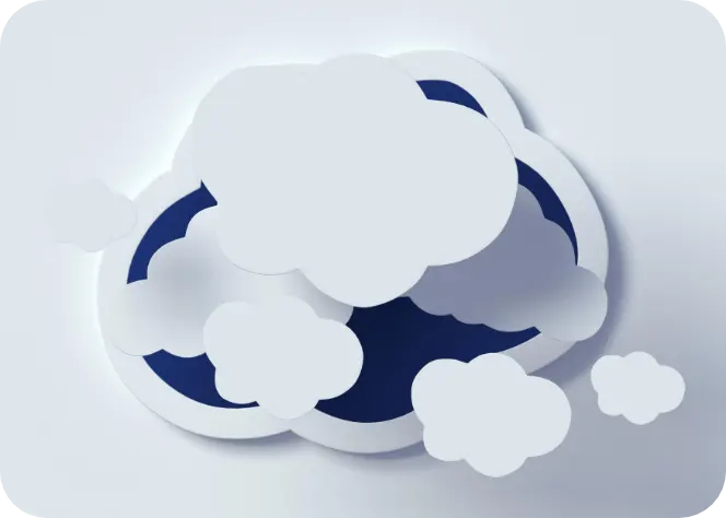 nuages en papier blanc